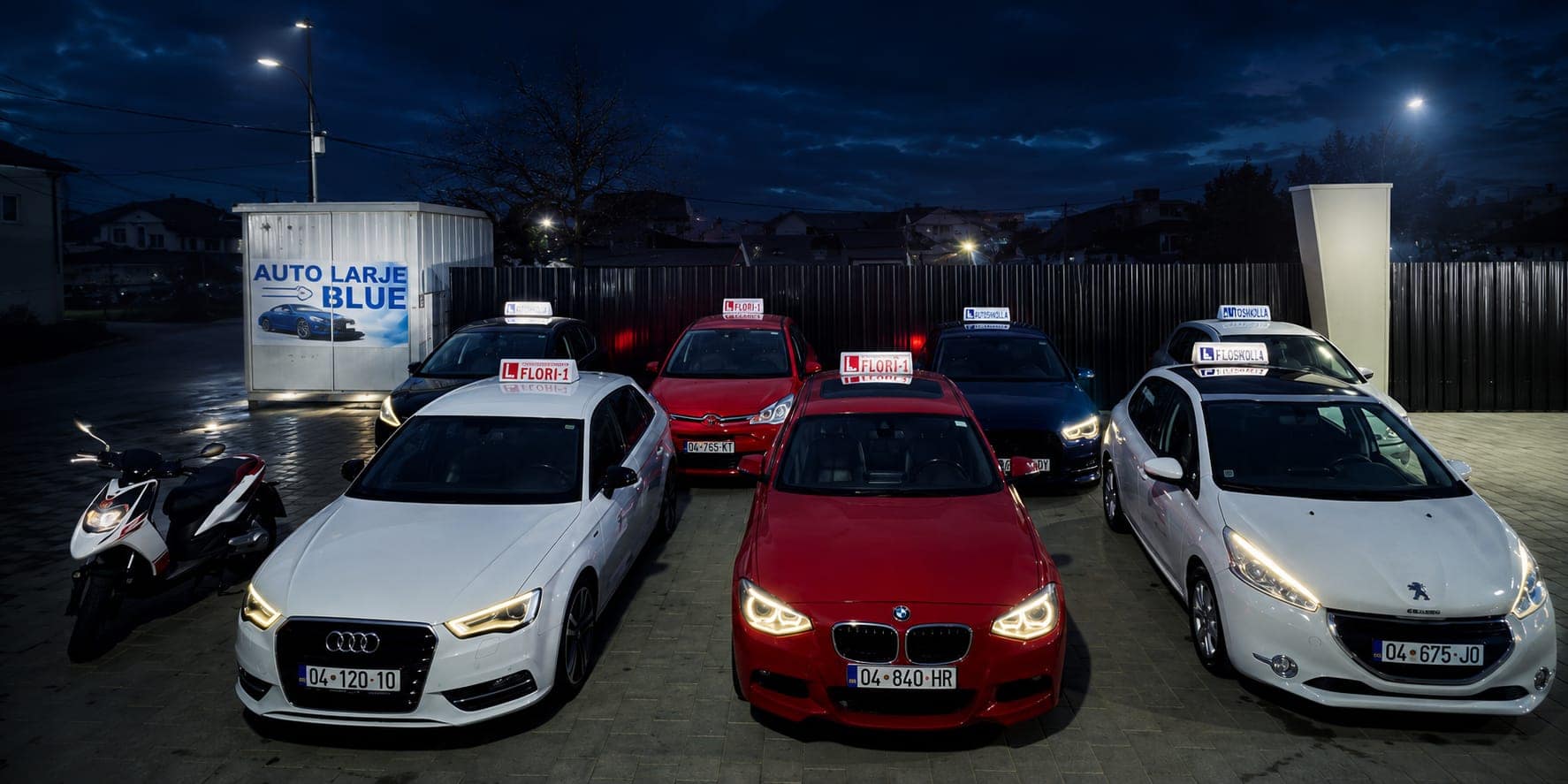 Flota e automjeteve mësimore të Autoshkolla Flori-1 në Prizren
