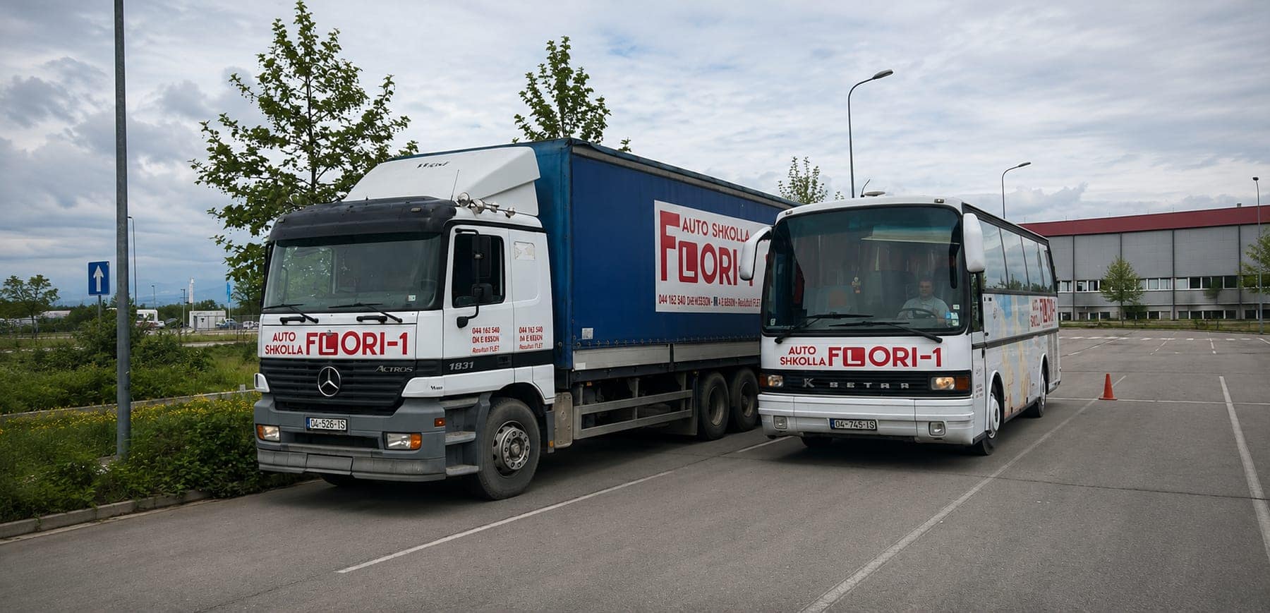 Kamioni dhe autobusi mësimor Flori-1 për kategoritë C dhe D